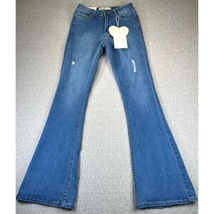 New with tags LEV Jeans Women  5/24X32 High‎ Rise Flare Leg Distressed bootcut